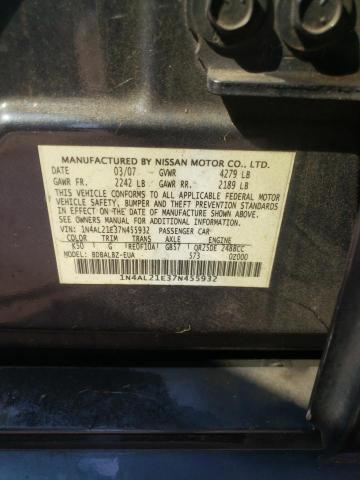 Photo 10 from auction – 2007 NISSAN ALTIMA 2.5 with VIN 1N4AL21E37N455932