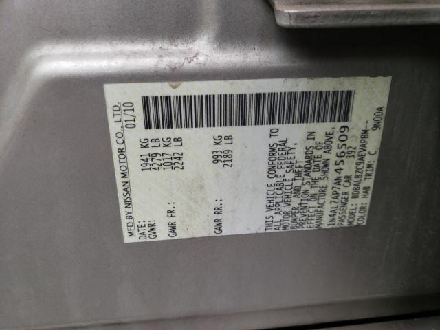 Photo 10 from auction – 2010 NISSAN ALTIMA BAS with VIN 1N4AL2AP7AN456509