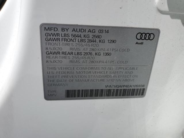 Photo 10 from auction – 2014 AUDI SQ5 PRESTI with VIN WA1VGAFP4EA105938
