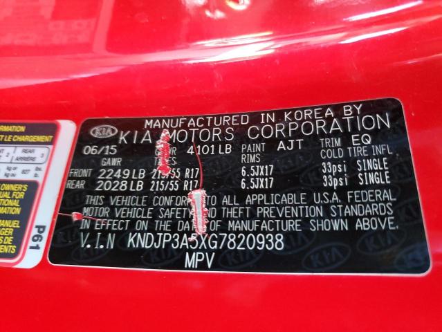 Photo 10 from auction – 2016 KIA SOUL + with VIN KNDJP3A5XG7820938