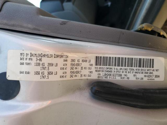 Photo 10 from auction – 2006 JEEP COMMANDER with VIN 1J8HG48K16C273380