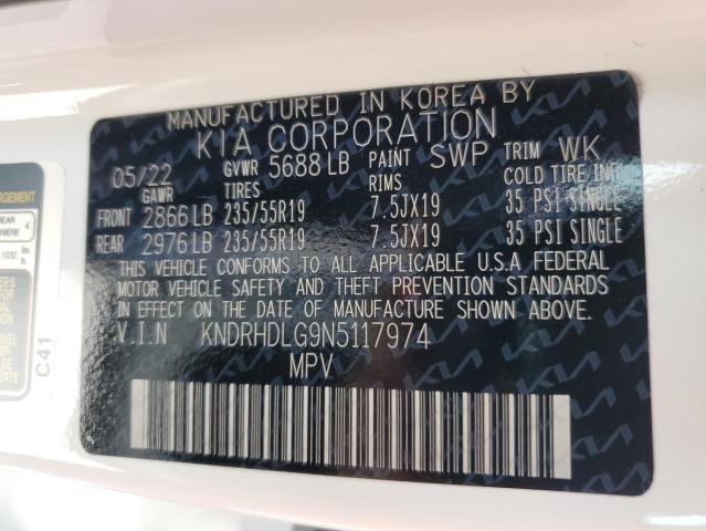 Photo 10 from auction – 2022 KIA SORENTO EX with VIN KNDRHDLG9N5117974