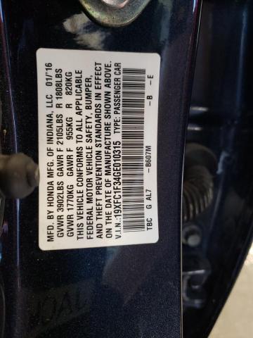 Photo 10 from auction – 2016 HONDA CIVIC EX with VIN 19XFC1F34GE010315