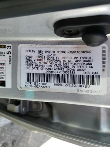 Photo 10 from auction – 2006 TOYOTA COROLLA CE with VIN 1NXBR32E26Z605983