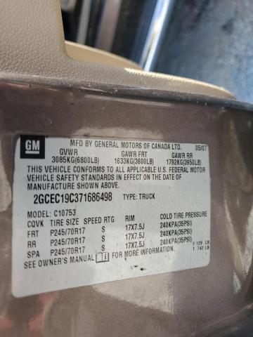 Photo 10 from auction – 2007 CHEVROLET SILVERADO with VIN 2GCEC19C371686498