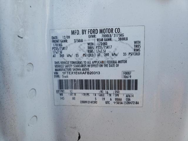 Photo 10 from auction – 2010 FORD F150 SUPER with VIN 1FTEX1E8XAFB20313