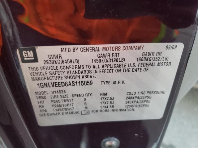 Photo 10 from auction – 2010 CHEVROLET TRAVERSE L with VIN 1GNLVEED8AS115059