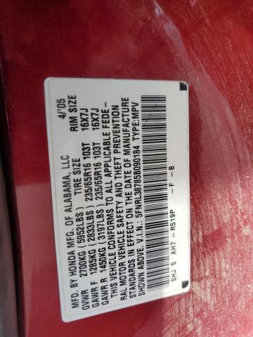 Photo 10 from auction – 2005 HONDA ODYSSEY with VIN 5FNRL38785B090184