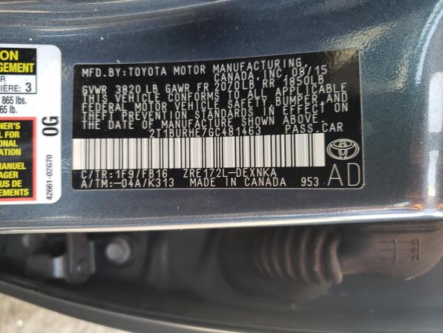 Photo 10 from auction – 2016 TOYOTA COROLLA L with VIN 2T1BURHE7GC481463