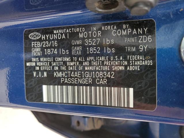 Photo 10 from auction – 2016 HYUNDAI ACCENT SE with VIN KMHCT4AE1GU108342