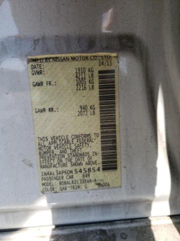 Photo 10 from auction – 2013 NISSAN ALTIMA 2.5 with VIN 1N4AL3AP6DN545854