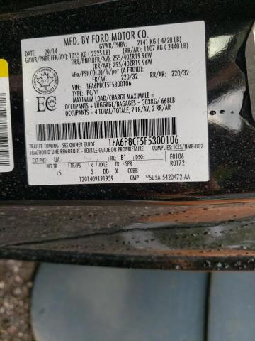 Photo 10 from auction – 2015 FORD MUSTANG GT with VIN 1FA6P8CF5F5300106