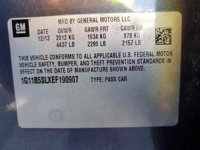 Photo 10 from auction – 2014 CHEVROLET MALIBU LS with VIN 1G11B5SLXEF190907