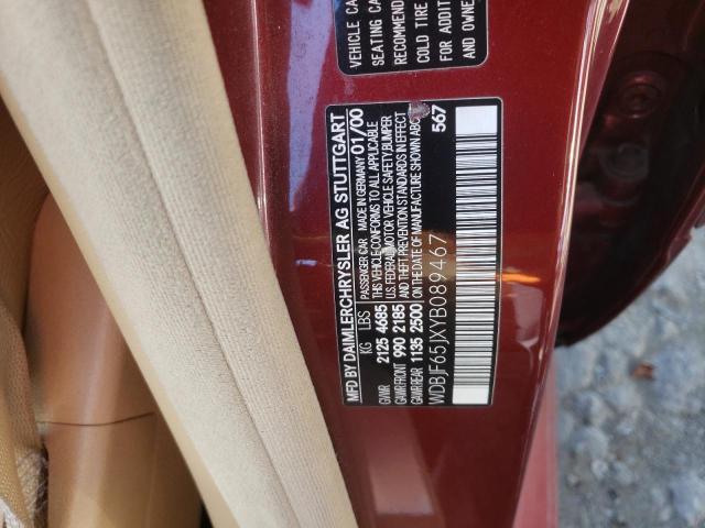Photo 10 from auction – 2000 MERCEDES-BENZ E 320 with VIN WDBJF65JXYB089467