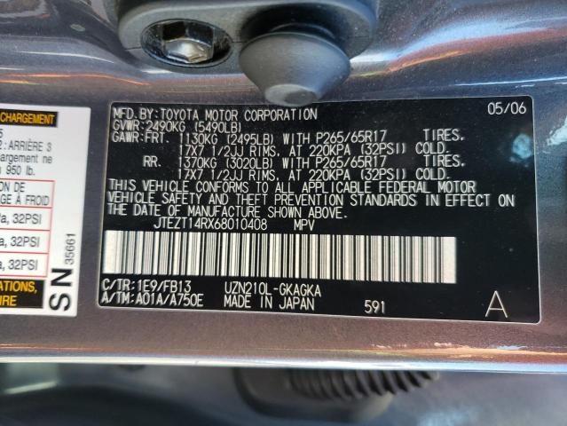 Photo 10 from auction – 2006 TOYOTA 4RUNNER SR with VIN JTEZT14RX68010408
