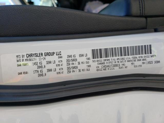 Photo 10 from auction – 2015 DODGE DURANGO SX with VIN 1C4RDHAG1FC689818