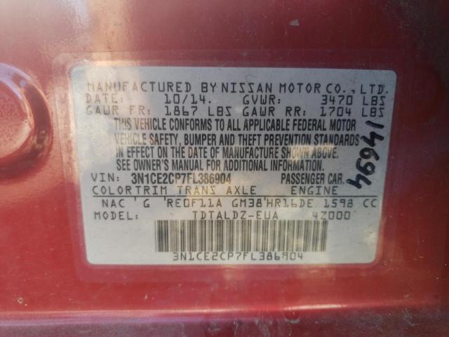 Photo 10 from auction – 2015 NISSAN VERSA NOTE with VIN 3N1CE2CP7FL386904