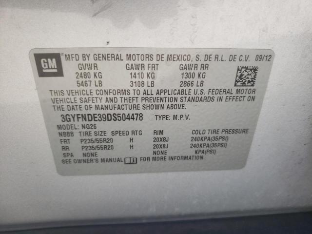 Photo 10 from auction – 2013 CADILLAC SRX PERFOR with VIN 3GYFNDE39DS504478