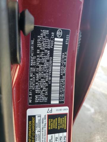 Photo 10 from auction – 2016 TOYOTA CAMRY LE with VIN 4T1BF1FK9GU526910