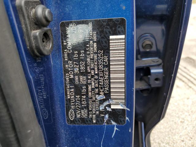 Photo 10 from auction – 2015 HYUNDAI ACCENT GLS with VIN KMHCT4AEXFU835252