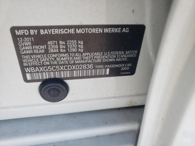Photo 10 from auction – 2012 BMW 528 I with VIN WBAXG5C5XCDX02836