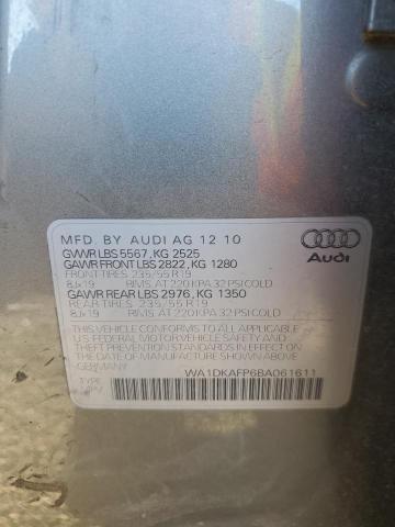 Foto 10 de la subasta – 2011 AUDI Q5 PREMIUM con VIN WA1DKAFP6BA061611