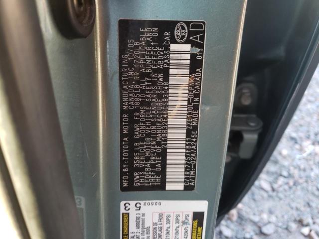 Photo 10 from auction – 2006 TOYOTA COROLLA with VIN 2T1BR32E46C583048