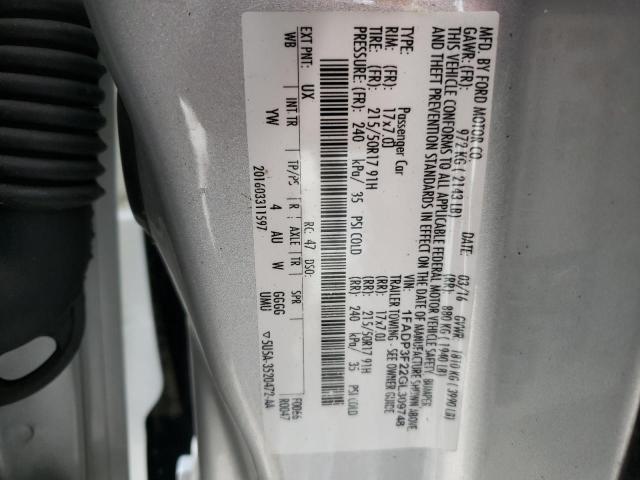Photo 10 from auction – 2016 FORD FOCUS SE with VIN 1FADP3F22GL309748