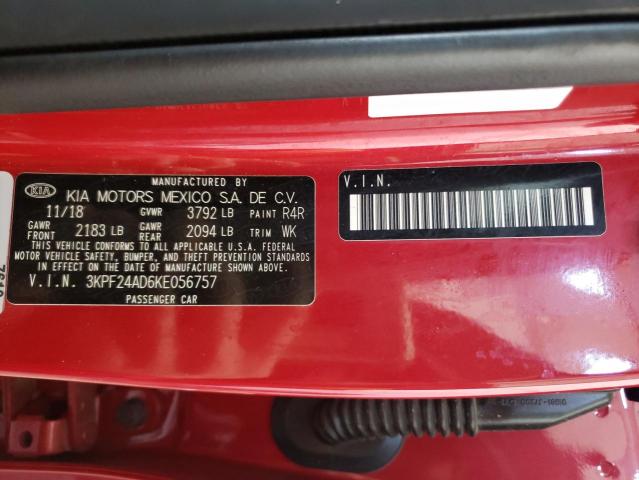 Photo 10 from auction – 2019 KIA FORTE FE with VIN 3KPF24AD6KE056757