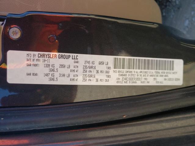 Photo 10 from auction – 2012 CHRYSLER TOWN & COU with VIN 2C4RC1BG9CR185917