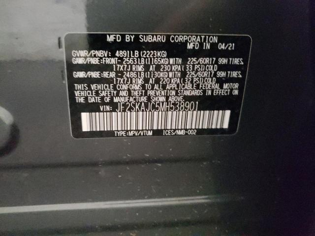 Photo 10 from auction – 2021 SUBARU FORESTER P with VIN JF2SKAJC5MH538901