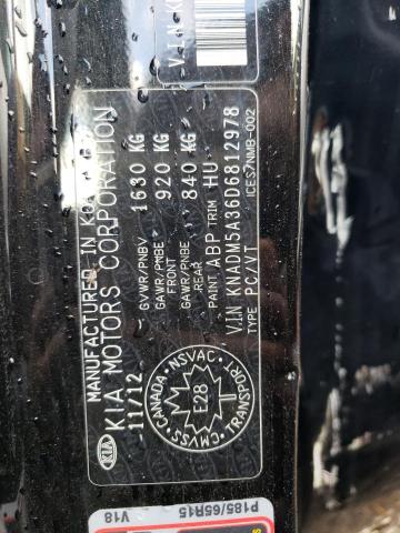 Photo 10 from auction – 2013 KIA RIO LX with VIN KNADM5A36D6812978