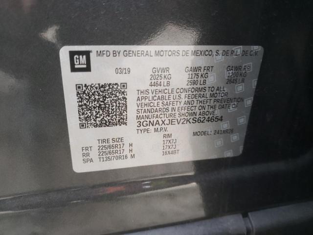 Photo 10 from auction – 2019 CHEVROLET EQUINOX LT with VIN 3GNAXJEV2KS624654