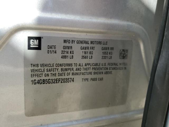 Photo 10 from auction – 2014 BUICK LACROSSE with VIN 1G4GB5G32EF203574