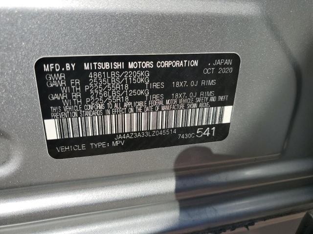Photo 10 from auction – 2020 MITSUBISHI OUTLANDER with VIN JA4AZ3A33LZ045514