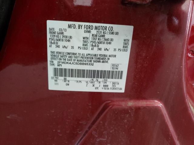 Photo 10 from auction – 2013 FORD EDGE SEL with VIN 2FMDK4JC5DBB95332