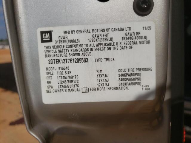 Photo 10 from auction – 2006 GMC NEW SIERRA with VIN 2GTEK13T761209583