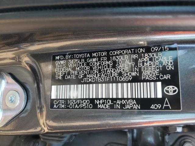 Photo 10 from auction – 2015 TOYOTA PRIUS C with VIN JTDKDTB31F1110659