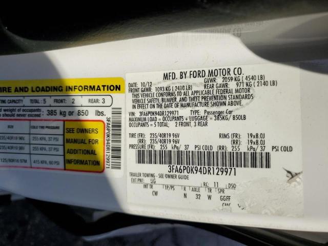 Photo 10 from auction – 2013 FORD FUSION TIT with VIN 3FA6P0K94DR129971