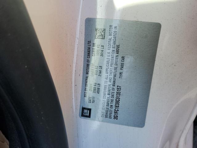 Photo 10 from auction – 2012 CHEVROLET CAMARO LT with VIN 2G1FC1E38C9135157