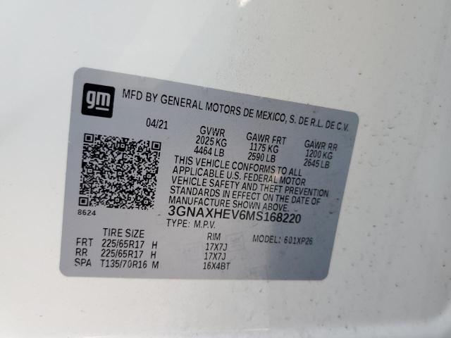 Photo 10 from auction – 2021 CHEVROLET EQUINOX LS with VIN 3GNAXHEV6MS168220