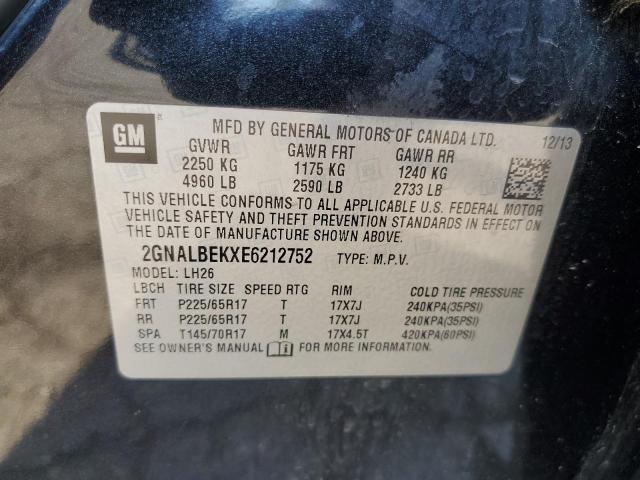 Photo 10 from auction – 2014 CHEVROLET EQUINOX LT with VIN 2GNALBEKXE6212752