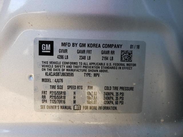Photo 10 from auction – 2018 BUICK ENCORE PRE with VIN KL4CJASB7JB630595