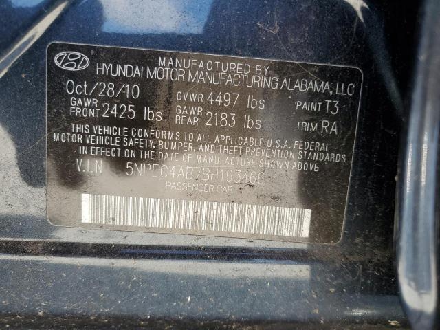 Photo 10 from auction – 2011 HYUNDAI SONATA SE with VIN 5NPEC4AB7BH193466