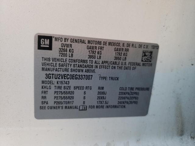 Photo 10 from auction – 2014 GMC SIERRA K15 with VIN 3GTU2VEC0EG337007