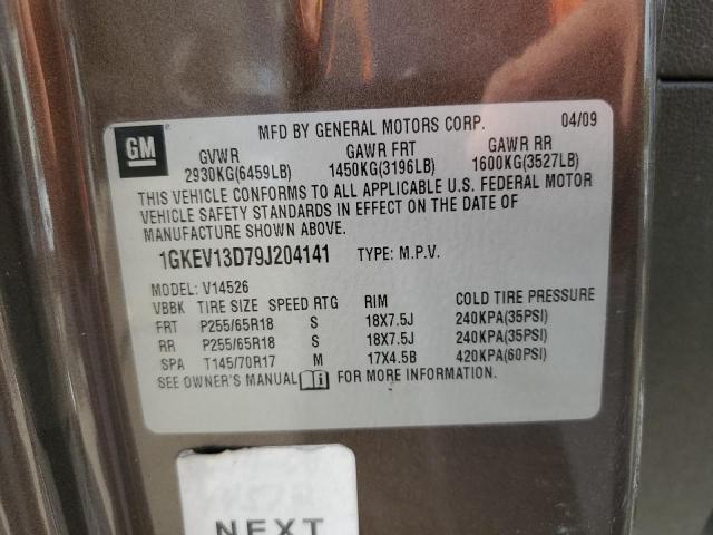 Photo 10 from auction – 2009 GMC ACADIA SLE with VIN 1GKEV13D79J204141