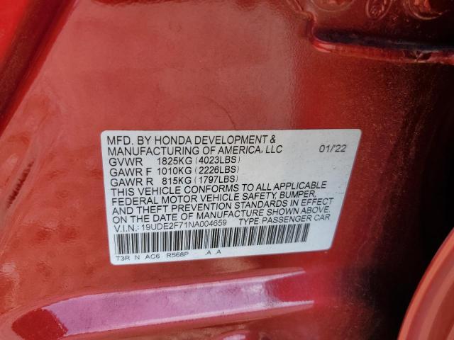 Photo 10 from auction – 2022 ACURA ILX PREMIU with VIN 19UDE2F71NA004659