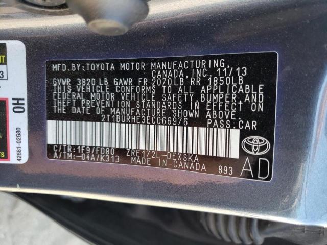 Photo 10 from auction – 2014 TOYOTA COROLLA L with VIN 2T1BURHE3EC066976