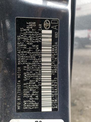 Photo 10 from auction – 2015 TOYOTA COROLLA L with VIN 2T1BURHE5FC401057