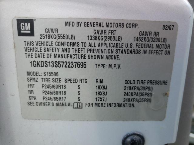 Photo 10 from auction – 2007 GMC ENVOY with VIN 1GKDS13S572237696